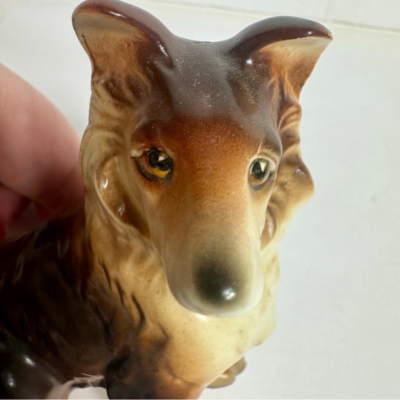 Vintage Ceramic Collie Dog Figurine Puppy Japan 3.5" Tall - Picture 8 of 10
